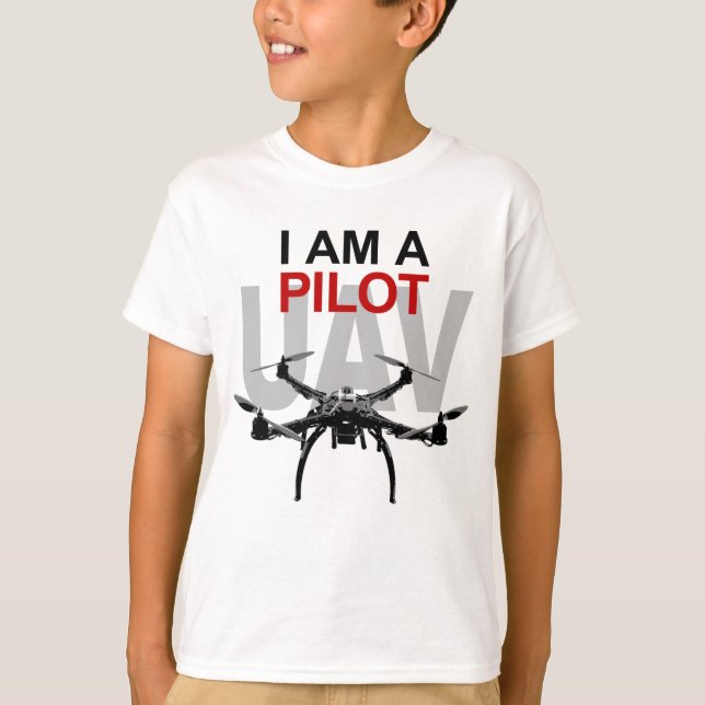 UAV Quadpilot Quadcopter Pilot T-Shirt (Front)