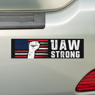 UAW Strong United Auto Workers Union Bumper Sticker