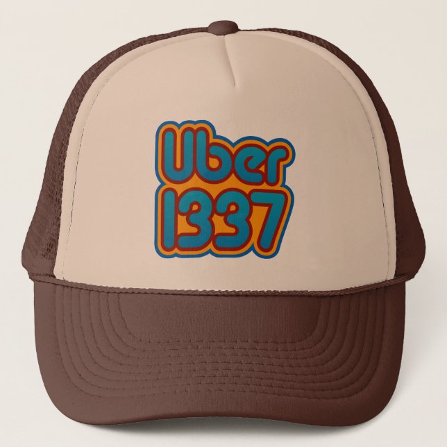 Uber 1337 trucker hat (Front)