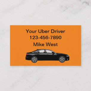 Uber Driver Bold Simple Business Cards