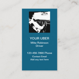 Uber Driver Ride Hailing Business Cards 