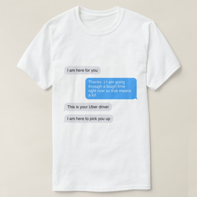 Uber Driver Text T-Shirt (Design Front)