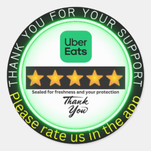 Uber Eats Delivery Sticker   Door Dashing   Driver