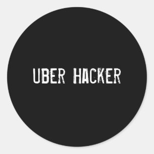 Uber Hacker Classic Round Sticker