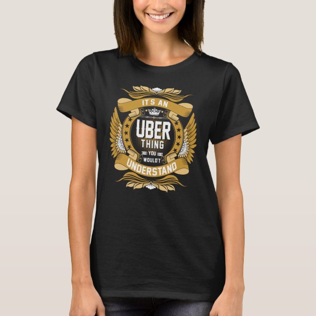 UBER Last Name, UBER family name crest T-Shirt (Front)