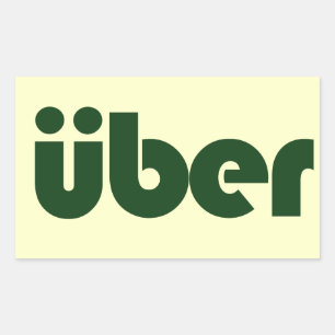 uber rectangular sticker