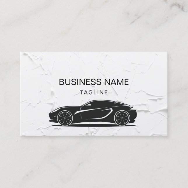Uber Taxi Driver Auto Detailing Professional Car Business Card (Front)