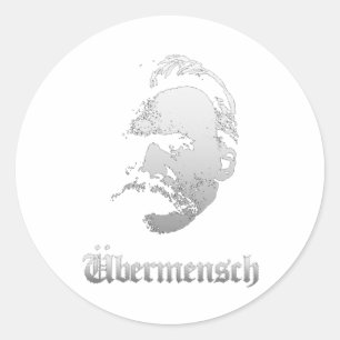 Ubermensch – Friedrich Nietzsche Best German Philo Classic Round Sticker