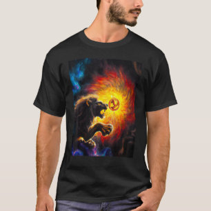 ÜBERMENSCH LION vs the Dragon Nietzche impressioni T-Shirt