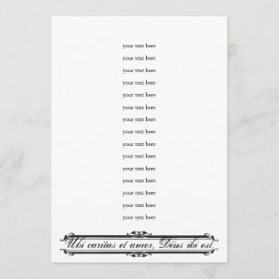 Ubi Caritas et Amor Wedding Invitation Template