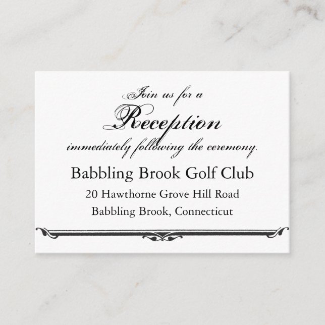 Ubi Caritas et Amor Wedding Reception Card Templat (Front)