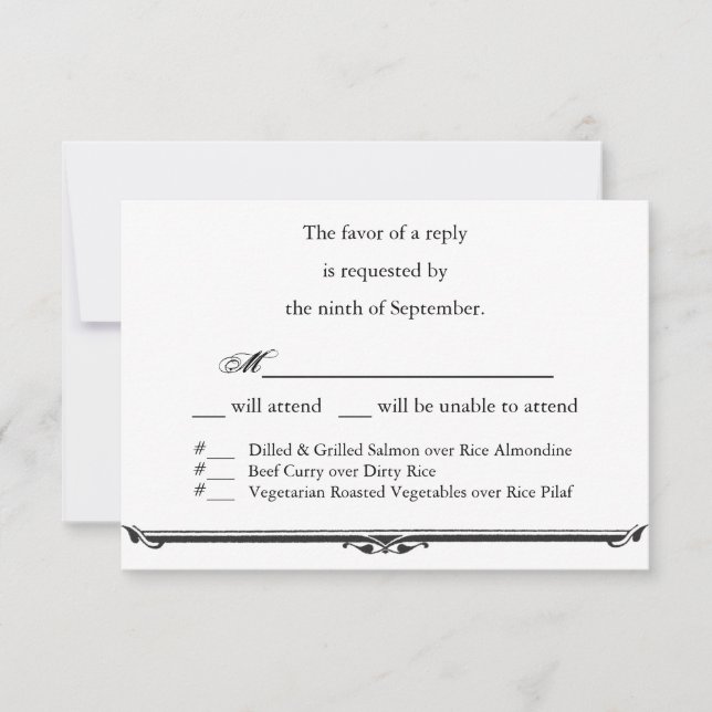 Ubi Caritas et Amor Wedding RSVP Template (Front)