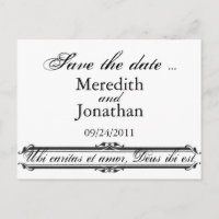 Ubi Caritas et Amor Wedding Save the Date Template