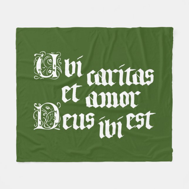 Ubi Caritas Fleece Blanket (Front (Horizontal))