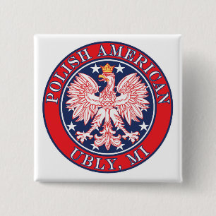 Ubly Michigan Polish 15 Cm Square Badge