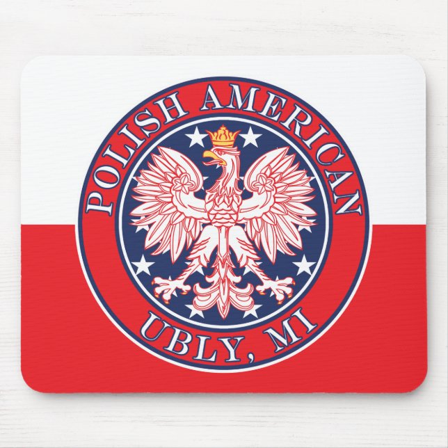 Ubly Michigan Polish Eagle Mouse Mat (Front)