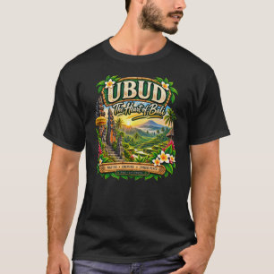 Ubud Heart of Bali Vintage Travel Art T-Shirt