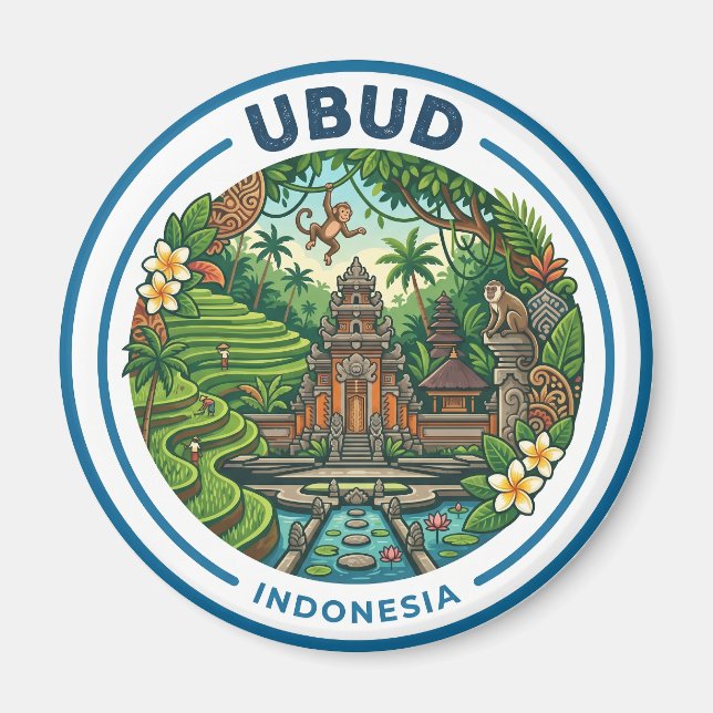 Ubud Indonesia Magnet (Front)