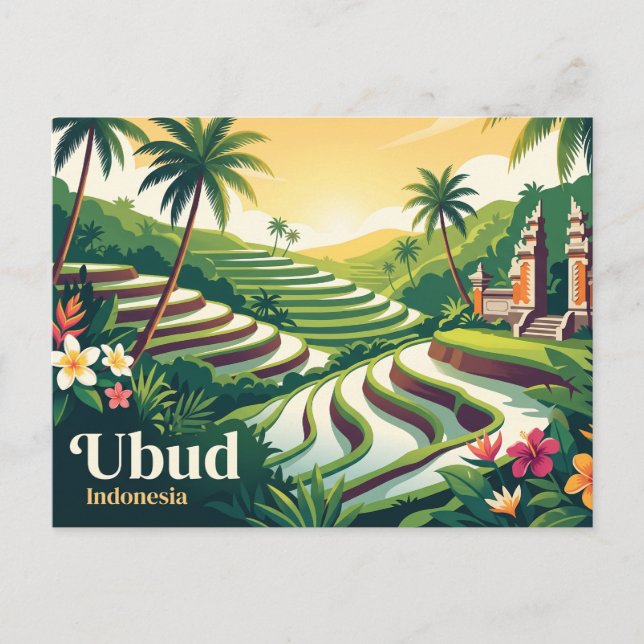 Ubud Indonesia Postcard (Front)
