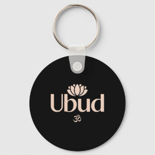 Ubud Li Aum Om Spiritual Lotus Flower Meditation Y Key Ring