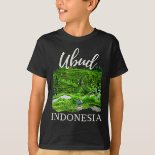 Ubud Li Indonesia Souvenir Yoga Meditation Rice Pa T-Shirt