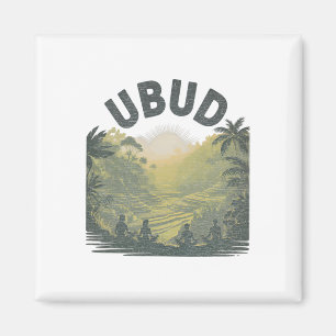 Ubud Li Rice Fields Jungle Meditation Yoga  Magnet