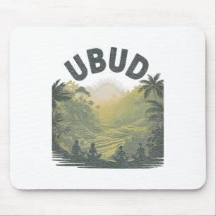 Ubud Li Rice Fields Jungle Meditation Yoga  Mouse Mat