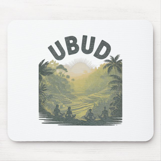 Ubud Li Rice Fields Jungle Meditation Yoga  Mouse Mat (Front)