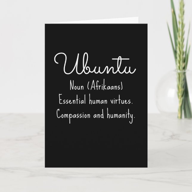 Ubuntu Afrikaans wording Card (Front)