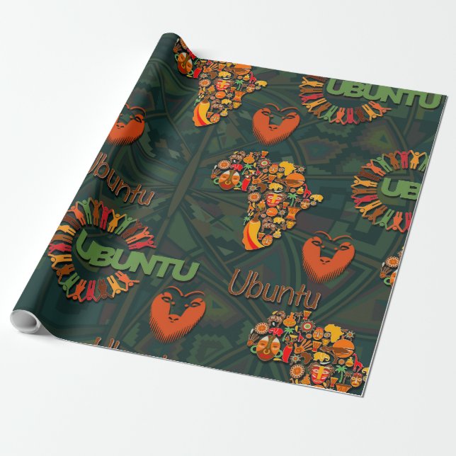 Ubuntu - I am because we are. Wrapping Paper (Unrolled)