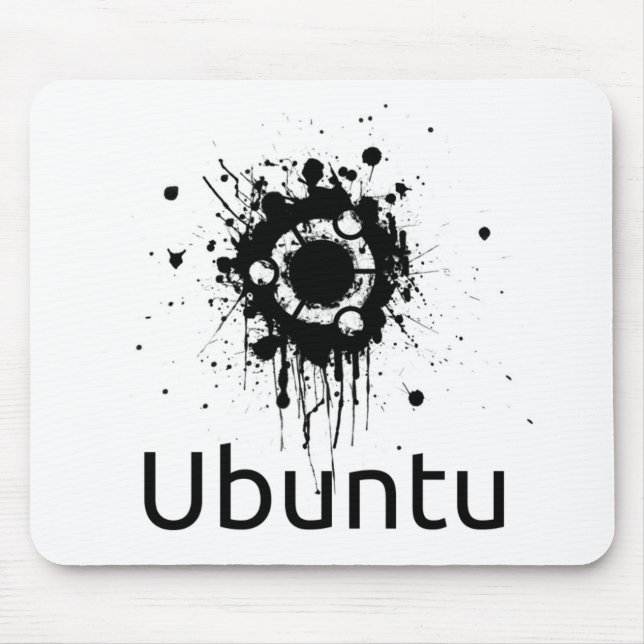 Ubuntu inkblot Mousepad (Front)