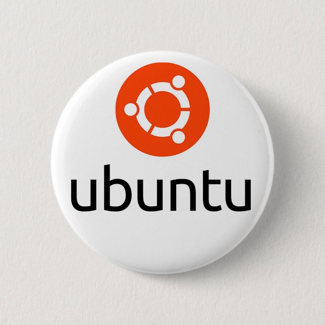 Ubuntu Linux Logo 6 Cm Round Badge (Front)