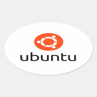 Ubuntu Linux Logo Oval Sticker