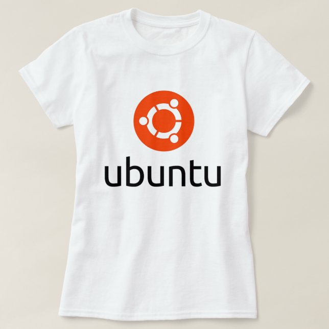Ubuntu Linux Logo T-Shirt (Design Front)