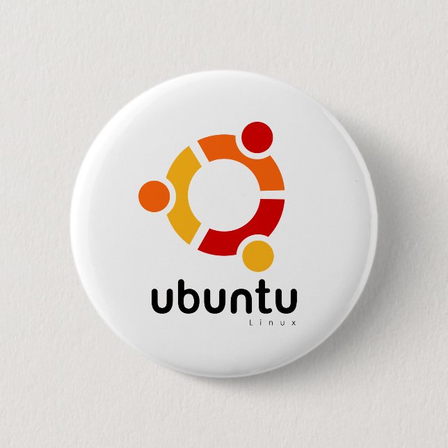 Ubuntu Linux Open Source 6 Cm Round Badge (Front)