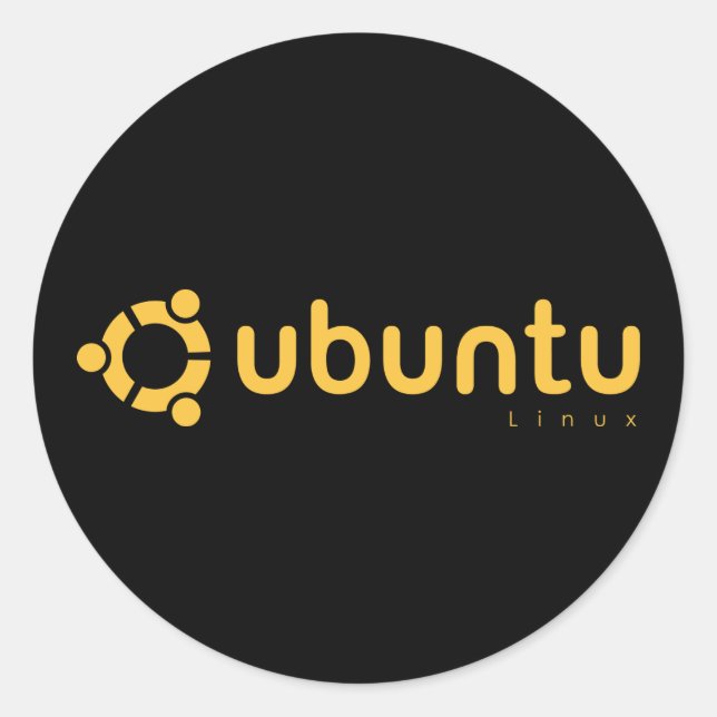 Ubuntu Linux Open Source Classic Round Sticker (Front)