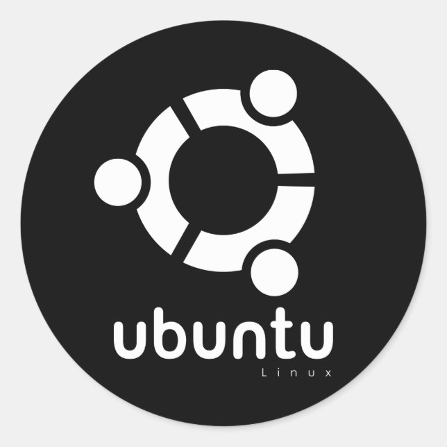 Ubuntu Linux Open Source Classic Round Sticker (Front)
