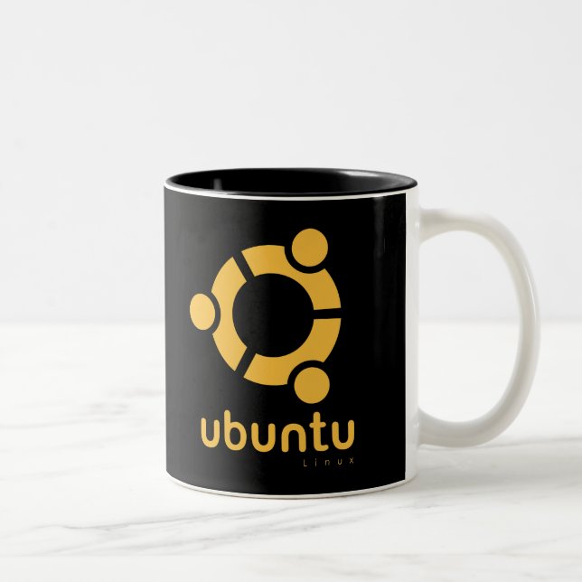 Ubuntu Linux Open Source Two-Tone Coffee Mug (Right)