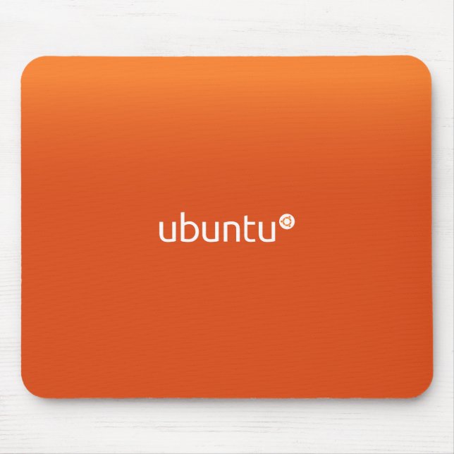 Ubuntu Linux Orange Mouse Mat (Front)
