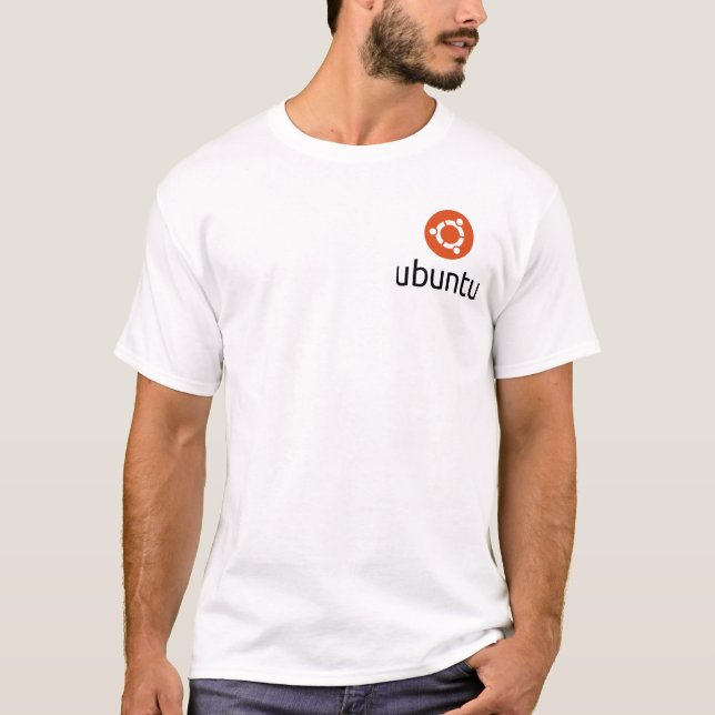 Ubuntu Men's T-shirts black logo (Front)