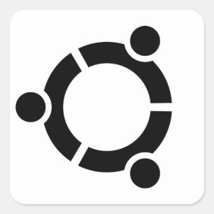 Ubuntu White sticker square