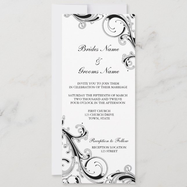 uc filagree 3.5 x 9 BGuppercase Invitation (Front)