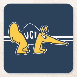 UC Irvine   UCI Anteaters Square Paper Coaster