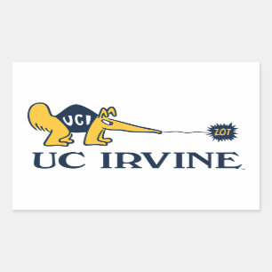 UC Irvine   UCI Anteaters Zot! Rectangular Sticker