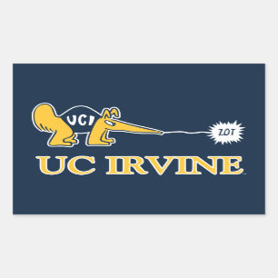UC Irvine   UCI Anteaters Zot! Rectangular Sticker