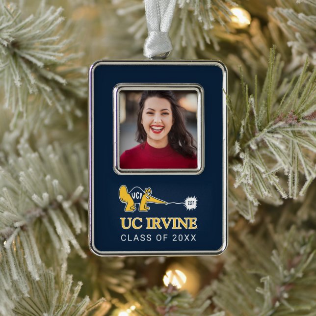 UC Irvine | UCI Anteaters Zot! Silver Plated Framed Ornament (Tree)