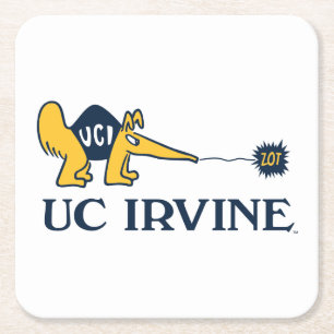 UC Irvine   UCI Anteaters Zot! Square Paper Coaster
