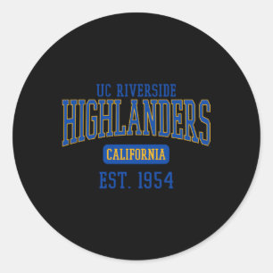 Uc Riverside Highlanders Est Date Classic Round Sticker