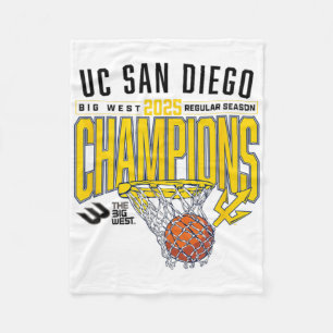 Uc San Diego Tretons 2025 Regular Season Basketbal Fleece Blanket