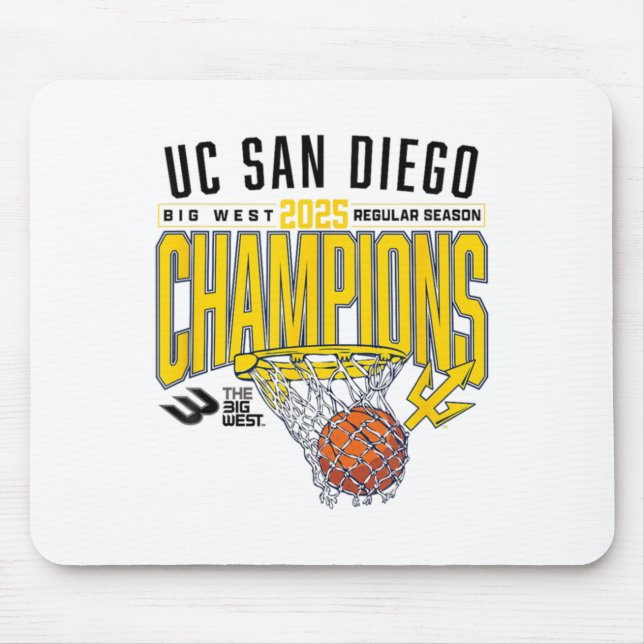 Uc San Diego Tretons 2025 Regular Season Basketbal Mouse Mat (Front)